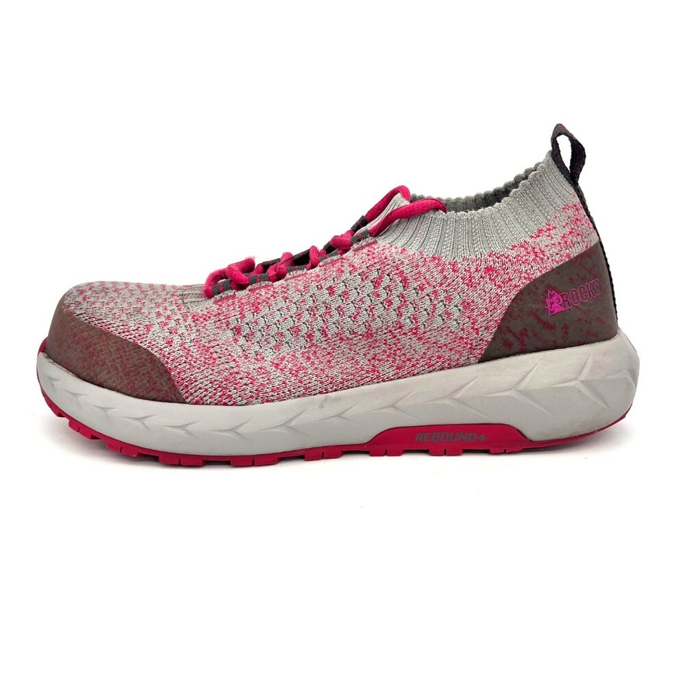 Rocky Composite Toe Slip Oil Resistant Work Shoes Womens Size 7.5M Gray Pink - Picture 15 of 16